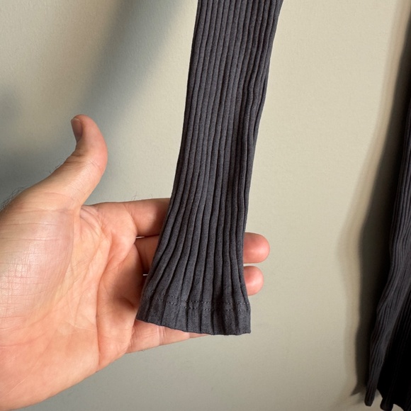 Divided H&M Long Sleeve Ribbed Bodycon Maxi Dress Gray Small - Stretch Evening - Picture 2 of 11